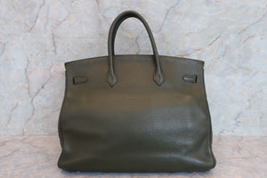 HERMES／エルメス バーキン40 トリヨンクレマンス カーキ □F刻印 ハンドバッグ 700070175
