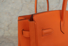 Load image into Gallery viewer, HERMES BIRKIN 35 Clemence leather Orange □P Engraving Hand bag 600110157
