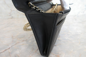 CHANEL/シャネル カメリアチェーンウォレット ラムスキン ブラック/ゴールド金具 ショルダーバッグ 700050193