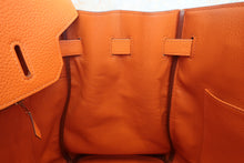 Load image into Gallery viewer, HERMES BIRKIN 35 Clemence leather Orange □P Engraving Hand bag 600110157
