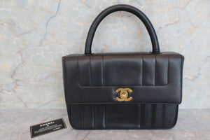 CHANEL Mademoiselle Hand bag Lambskin Black/Gold hadware Hand bag 600080041