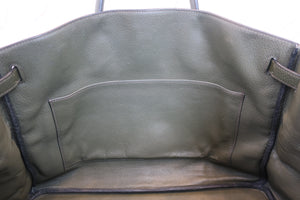 HERMES／エルメス バーキン40 トリヨンクレマンス カーキ □F刻印 ハンドバッグ 700070175