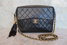 画像をギャラリービューアに読み込む, CHANEL/シャネル マトラッセフリンジチェーンショルダーバッグ ラムスキン ブラック/ゴールド金具 ショルダーバッグ 800040119
