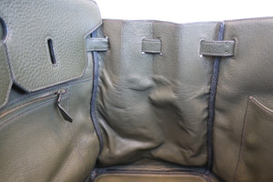 HERMES／エルメス バーキン40 トリヨンクレマンス カーキ □F刻印 ハンドバッグ 700070175