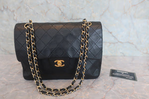 CHANEL マトラッセ ラムスキン Wフラップ Wチェーン ショルダーバッグ マトラッセ チェーンショルダーバッグ ラムスキン ブラック ゴールド