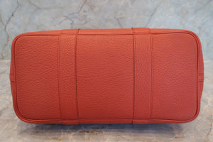 HERMES  GARDEN PARTY PM Negonda leather Rouge duchesse □R Engraving Tote bag700100089