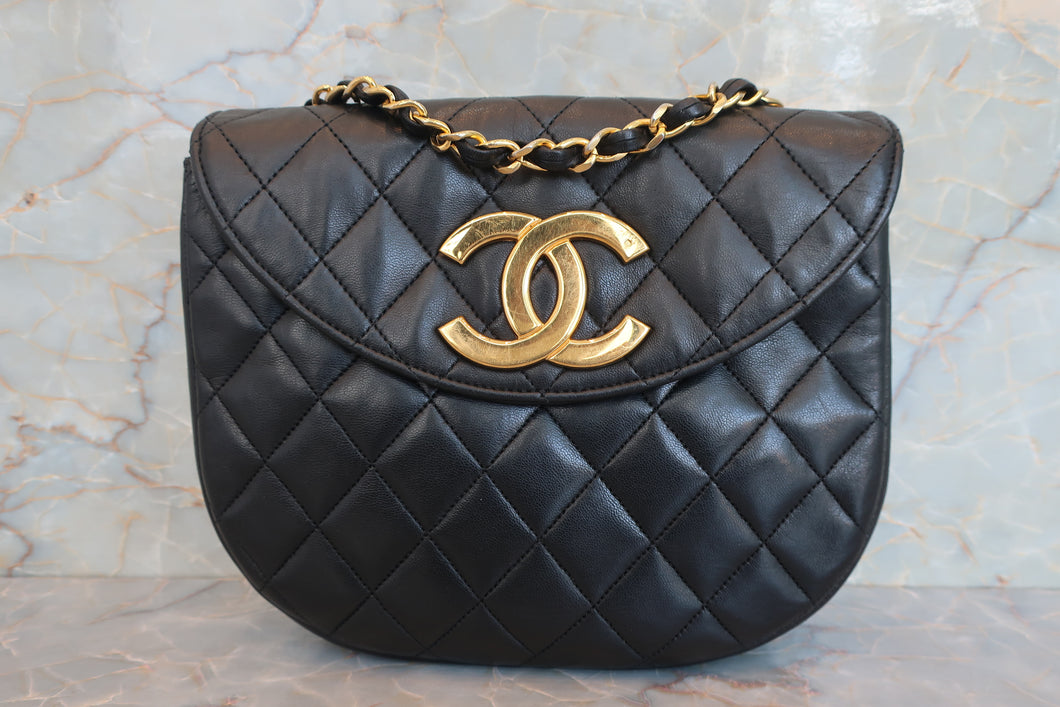CHANEL/シャネル デカココチェーンショルダーバッグ ラムスキン ブラック/ゴールド金具 ショルダーバッグ 700060285