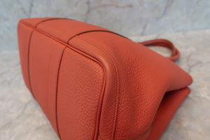 HERMES  GARDEN PARTY PM Negonda leather Rouge duchesse □R Engraving Tote bag700100089