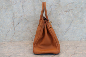 HERMES／エルメス バーキン30 トゴ ゴールド □M刻印 ハンドバッグ 700080014