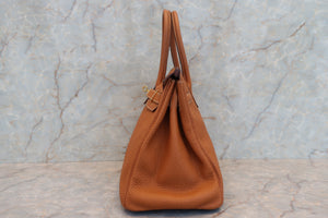 HERMES／エルメス バーキン30 トゴ ゴールド □M刻印 ハンドバッグ 700080014