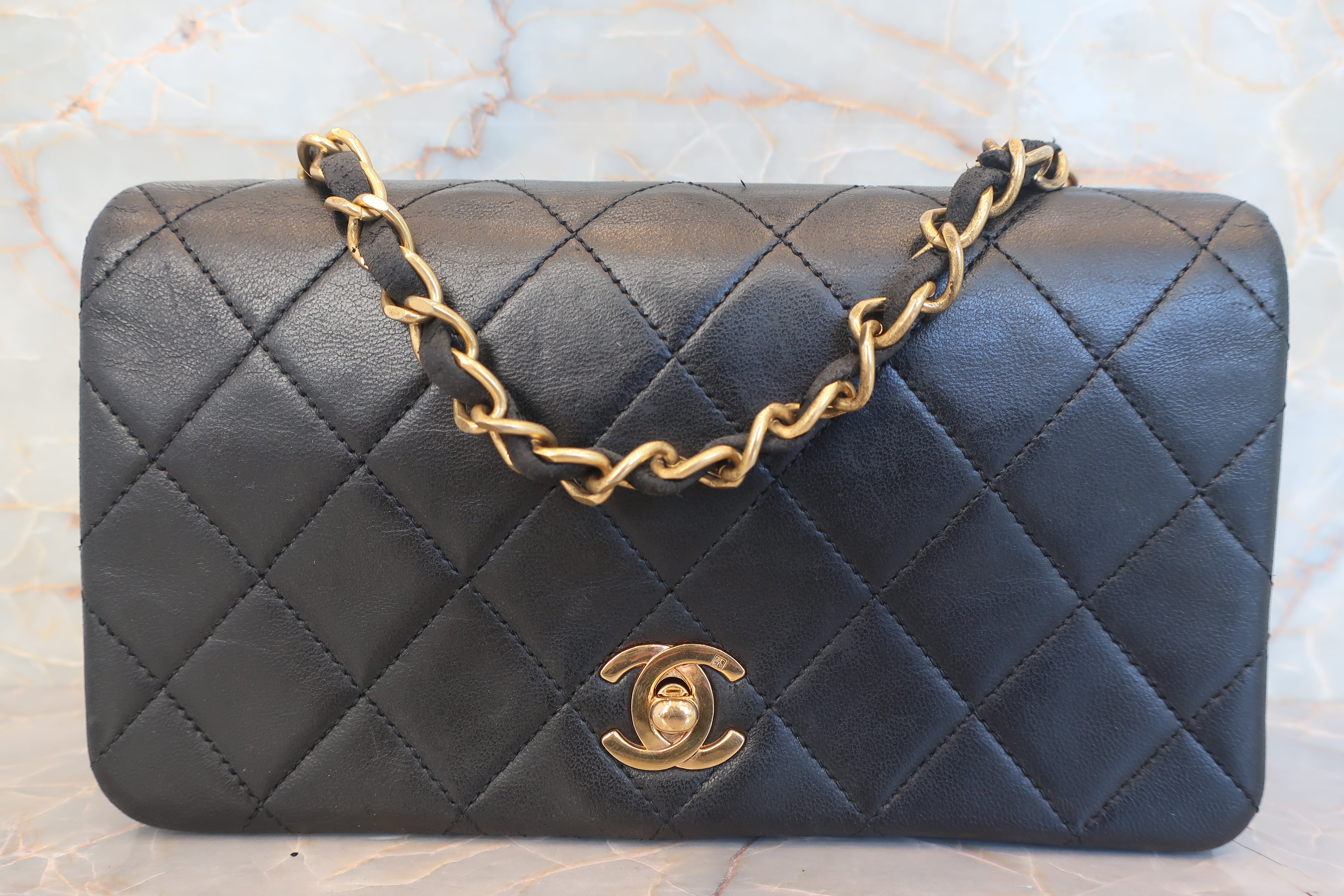 CHANEL/シャネル ミニマトラッセチェーンショルダーバッグ ラムスキン