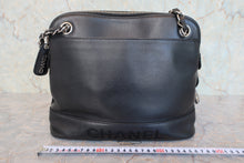 画像をギャラリービューアに読み込む, CHANEL/シャネル チェーントートバッグ キャビアスキン ブラック/シルバー金具 ショルダーバッグ 800080246
