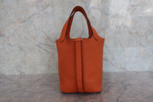 将图片加载到图库查看器，HERMES PICOTIN PM Clemence leather Orange □H刻印 Hand bag 800080009
