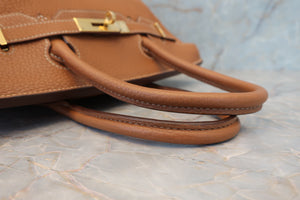 HERMES／エルメス バーキン30 トゴ ゴールド □M刻印 ハンドバッグ 700080014