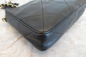 CHANEL/シャネル ココマークフリンジチェーンショルダーバッグ ラムスキン ブラック/ゴールド金具 ショルダーバッグ 700070155