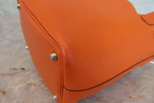 将图片加载到图库查看器，HERMES PICOTIN PM Clemence leather Orange □H刻印 Hand bag 800080009
