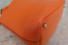 将图片加载到图库查看器，HERMES PICOTIN PM Clemence leather Orange □H刻印 Hand bag 800080009
