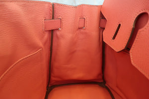HERMES BIRKIN 30 Epsom leather Crevette □Q Engraving Hand bag 600050051