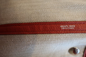 HERMES  GARDEN PARTY PM Negonda leather Rouge duchesse □R Engraving Tote bag700100089