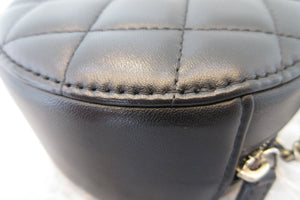 CHANEL Matelasse round chain shoulder bag Lambskin Black/Gold hadware Shoulder bag 700090130