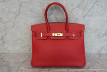 Load image into Gallery viewer, HERMES BIRKIN 30 Togo leather Vermillon □H Engraving Hand bag 600110111
