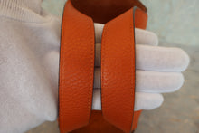 将图片加载到图库查看器，HERMES PICOTIN PM Clemence leather Orange □H刻印 Hand bag 800080009
