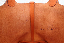 将图片加载到图库查看器，HERMES PICOTIN PM Clemence leather Orange □H刻印 Hand bag 800080009
