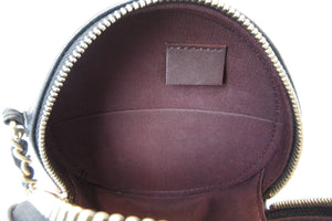 CHANEL Matelasse round chain shoulder bag Lambskin Black/Gold hadware Shoulder bag 700090130