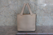 将图片加载到图库查看器，HERMES PICOTIN LOCK PM Clemence leather Craie U刻印 Hand bag 800070139
