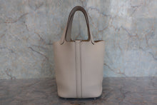 将图片加载到图库查看器，HERMES PICOTIN LOCK PM Clemence leather Craie U刻印 Hand bag 800070139

