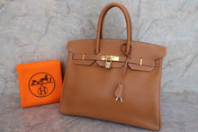 Load image into Gallery viewer, HERMES BIRKIN 35 Ardennes leather Natural 〇X Engraving Hand bag 600090067
