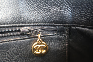 CHANEL/香奈儿 经典双C 托特包 荔枝皮 Black/Gold hadware(黑色/金色金属) 托特包 600080018