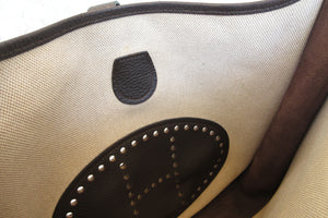 HERMES  EVELYNE 2GM Toile H/Leather Beige/Brown □I刻印 Shoulder bag 700070174