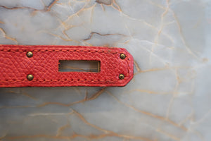 HERMES／エルメス バーキン30 トワルオフィシェ/クシュベル カーキ/ルージュヴィフ □H刻印 ハンドバッグ 700070284