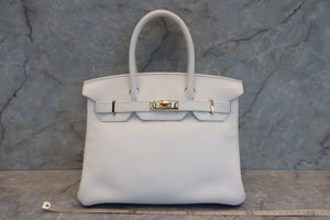HERMES／エルメス バーキン30 トリヨンクレマンス ホワイト X刻印 ハンドバッグ 700070285