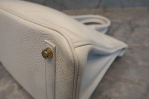HERMES／エルメス バーキン30 トリヨンクレマンス ホワイト X刻印 ハンドバッグ 700070285