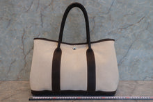 將圖片載入圖庫檢視器 HERMES／エルメス ガーデンパーティPM トワルアッシュ/レザー マロン/ブラウン □H刻印 トートバッグ 700120173
