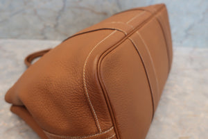 HERMES／エルメス ガーデンパーティPM ネゴンダ ゴールド □K刻印 トートバッグ 700100088