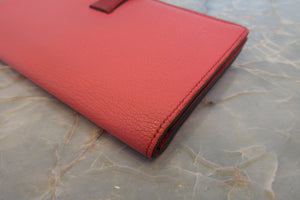 HERMES／エルメス ベアンスフレ シェーブル ローズリップスティック/ルージュカザック □Q刻印 財布 700030151