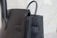 将图片加载到图库查看器，HERMES BIRKIN 35 Clemence leather Black □B刻印 Hand bag 600100047
