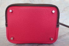 将图片加载到图库查看器，HERMES PICOTIN LOCK CASAQUE PM Clemence leather Framboise/Rouge sellier Z刻印 Hand bag 600110155
