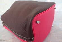 将图片加载到图库查看器，HERMES PICOTIN LOCK CASAQUE PM Clemence leather Framboise/Rouge sellier Z刻印 Hand bag 600110155
