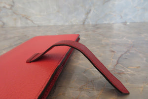 HERMES／エルメス ベアンスフレ シェーブル ローズリップスティック/ルージュカザック □Q刻印 財布 700030151
