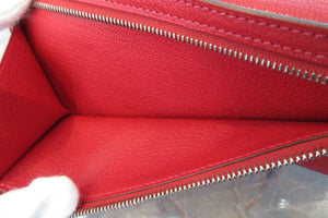 HERMES／エルメス ベアンスフレ シェーブル ローズリップスティック/ルージュカザック □Q刻印 財布 700030151