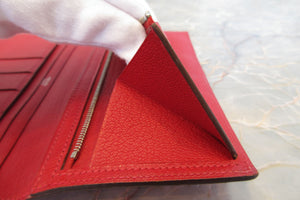 HERMES／エルメス ベアンスフレ シェーブル ローズリップスティック/ルージュカザック □Q刻印 財布 700030151