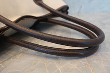 將圖片載入圖庫檢視器 HERMES／エルメス ガーデンパーティPM トワルアッシュ/レザー マロン/ブラウン □H刻印 トートバッグ 700120173
