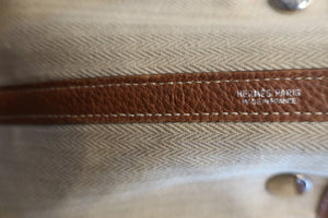 HERMES／エルメス ガーデンパーティPM ネゴンダ ゴールド □K刻印 トートバッグ 700100088