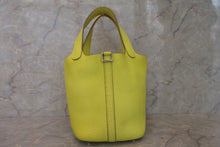 Load image into Gallery viewer, HERMES PICOTIN LOCK PM Clemence leather Lime Y Engraving Hand bag 600120016
