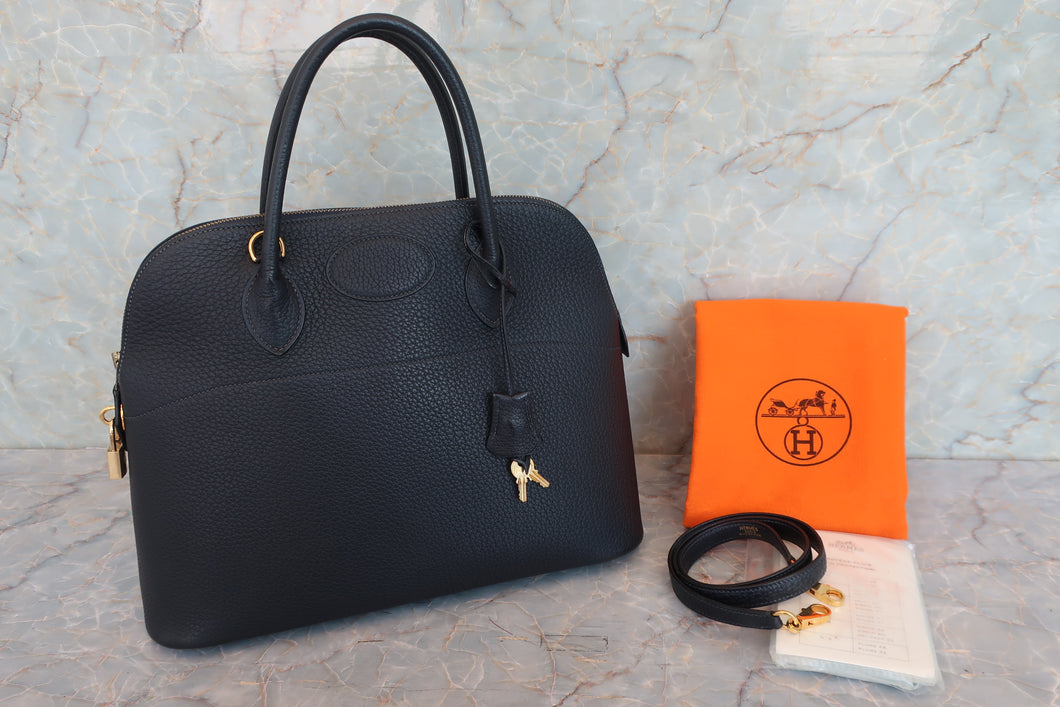HERMES／エルメス ボリード35 フィヨルド ブルーインディゴ □G刻印 ショルダーバッグ 700070298