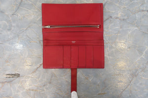 HERMES／エルメス ベアンスフレ シェーブル ローズリップスティック/ルージュカザック □Q刻印 財布 700030151